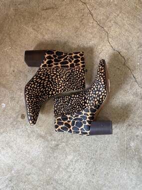 Madewell The Fiona Boot in Spot Mix Calf Hair